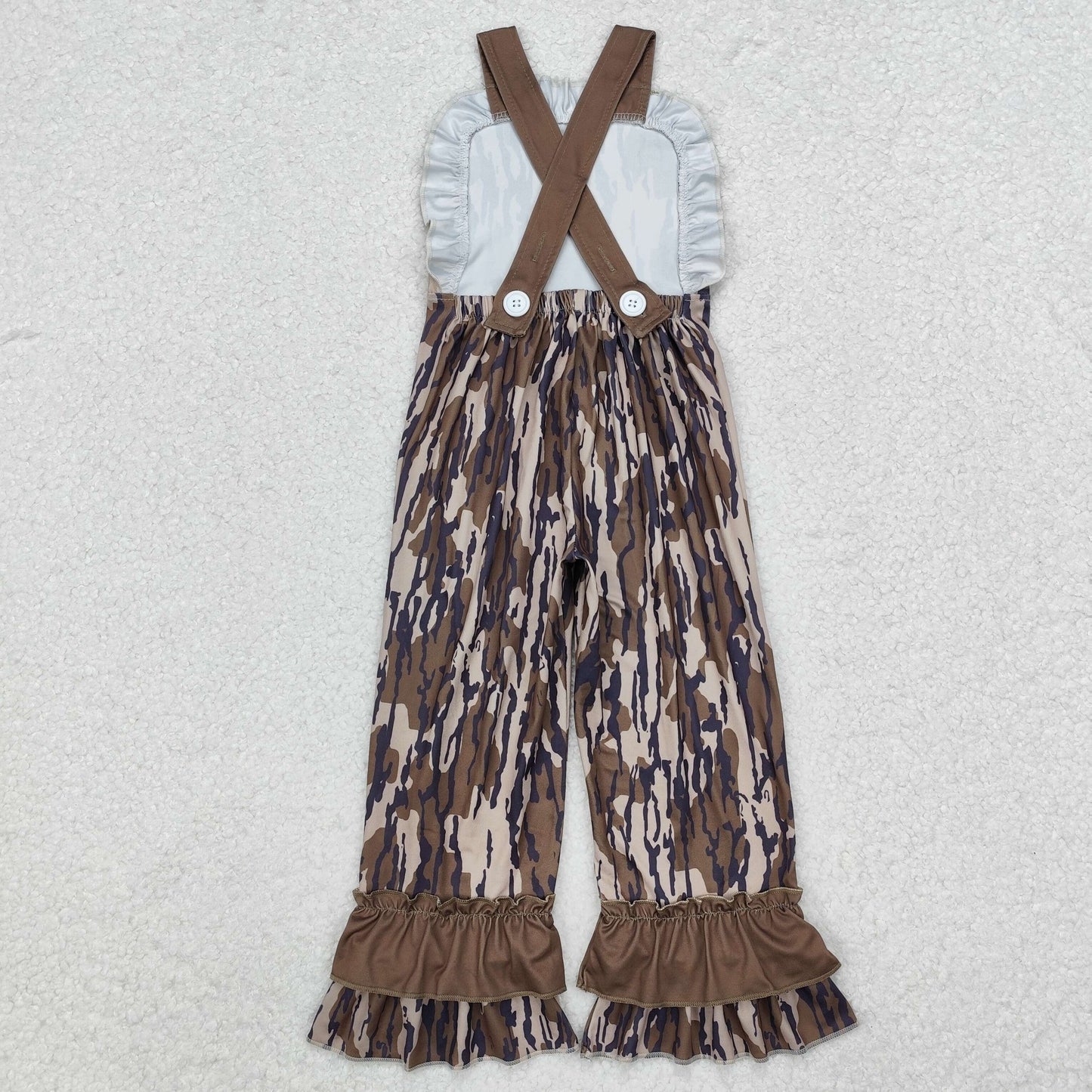 Sibling Baby Boys Kids Camo Print Straps Pants Jumpsuit RTS