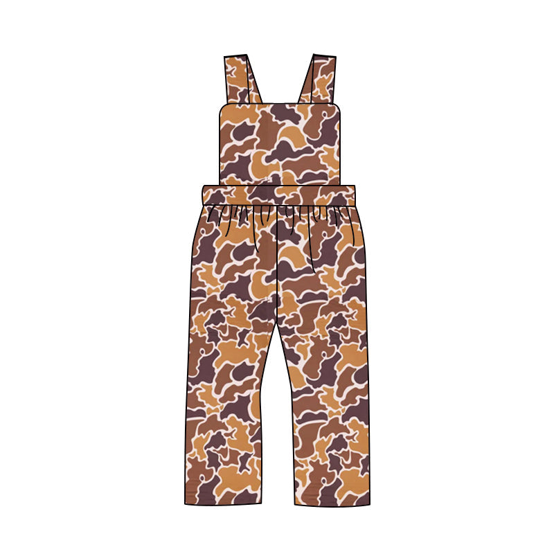 Pre-order Baby Boy Brown Camo Straps One Piece Jumpsuit