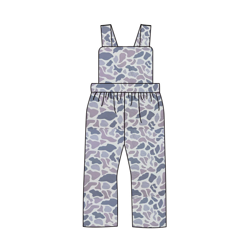 Pre-order Baby Boy Grey Camo Straps One Piece Jumpsuit