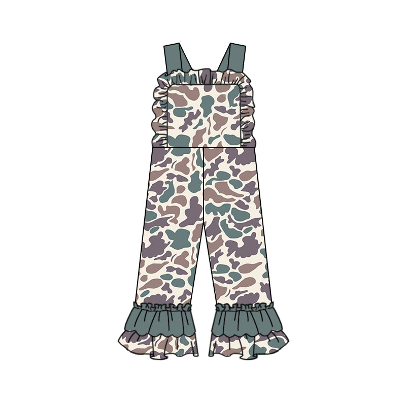 Pre-order Baby Girl Camo Straps One Piece Jumpsuit