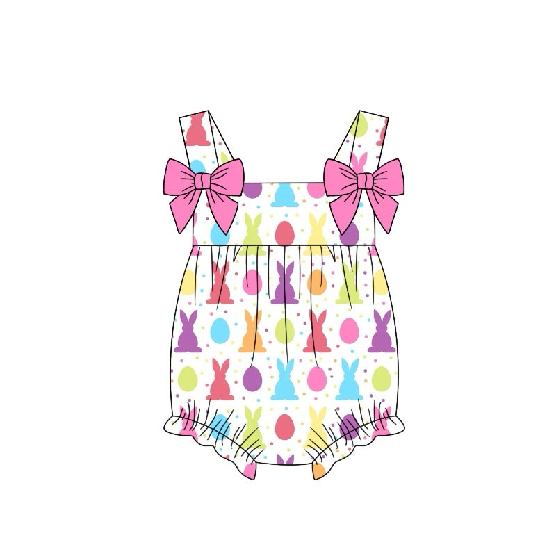 Pre-order Baby Girl Infant Easter Rabbit Bubble Romper