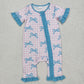 Baby Girl Short Sleeves Checkered Bows Sibling Romper Pajamas Set RTS