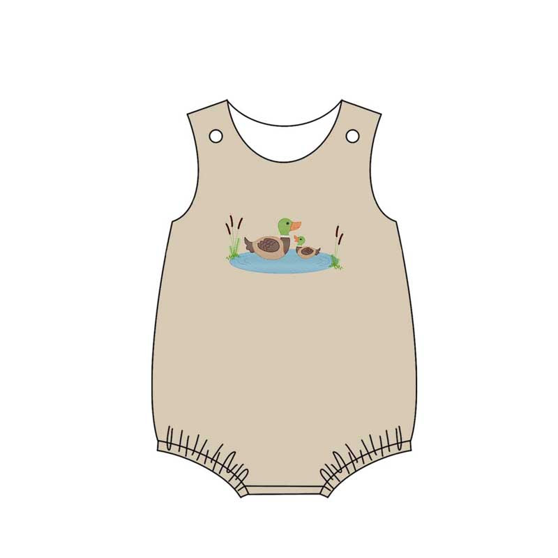 Preorder Baby Boy Infant Sleeveless Duck Bubble Romper
