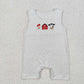 Baby Boy Girl Embroidery Farm Chicken Cow Sibling Romper Clothes Set