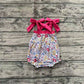 Baby Girl Infant Flower Straps Bubble Romper