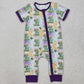 Baby Boy Girl Mardi Gras Crocodile Sibling Romper Pajamas Set