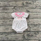 Baby Girls Infant Short Sleeves Pink Dots Dance Bubble Romper