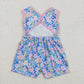 Sibling Baby Girls Kids Sleeveless Flowers Bows Shorts Jumpsuits Summer Clothes RTS