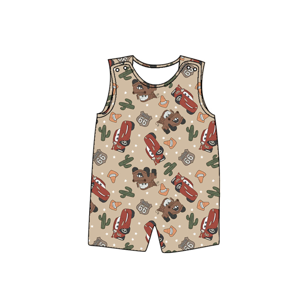 Preorder Baby Boy Infant Sleeveless Cars Western Cactus Romper