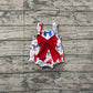 Baby Girl Infant Straps July 4th Bows Bubble Romper RTS