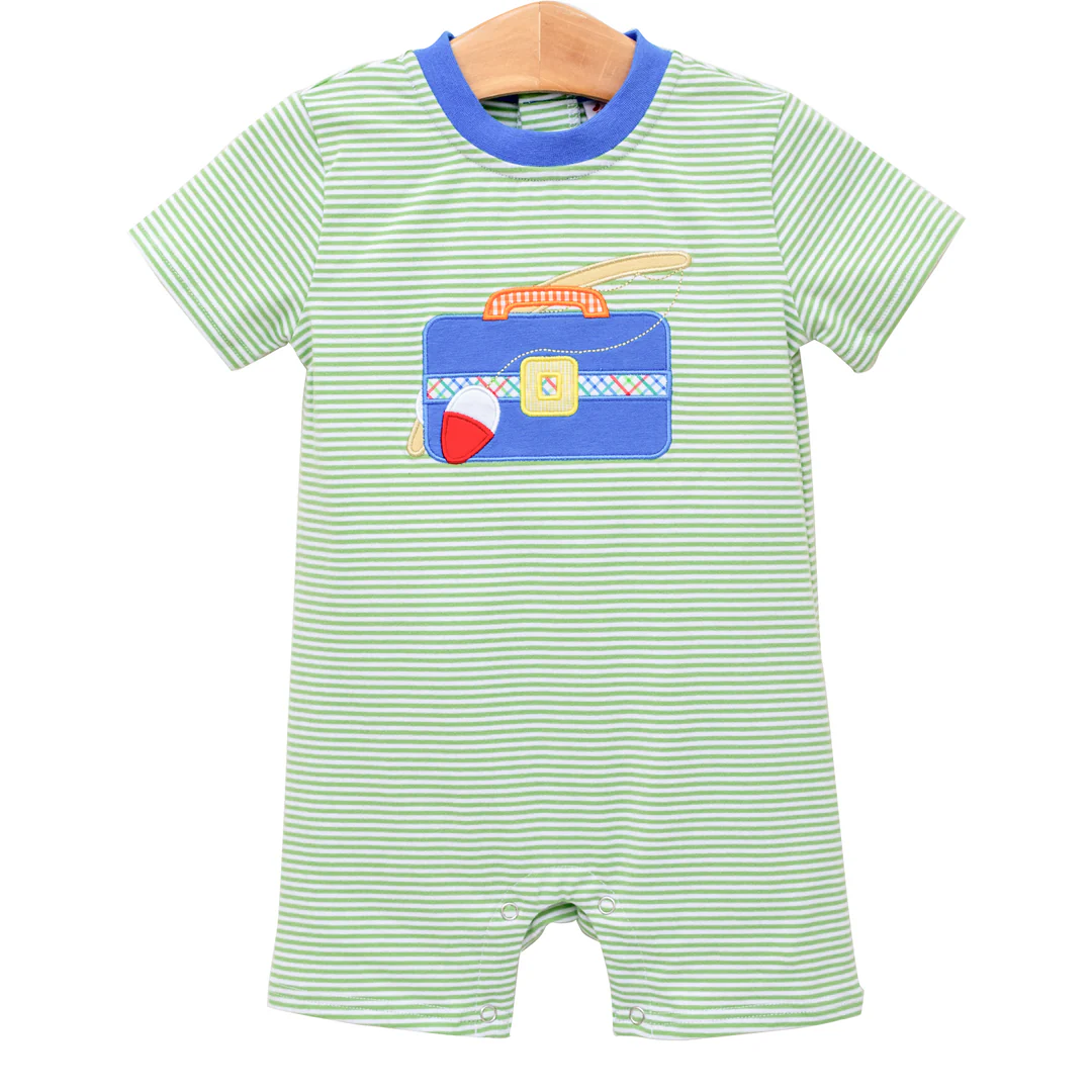 Preorder  Baby Boy Infant Short Sleeves Fishing Box Summer Romper ( Moq 5 )