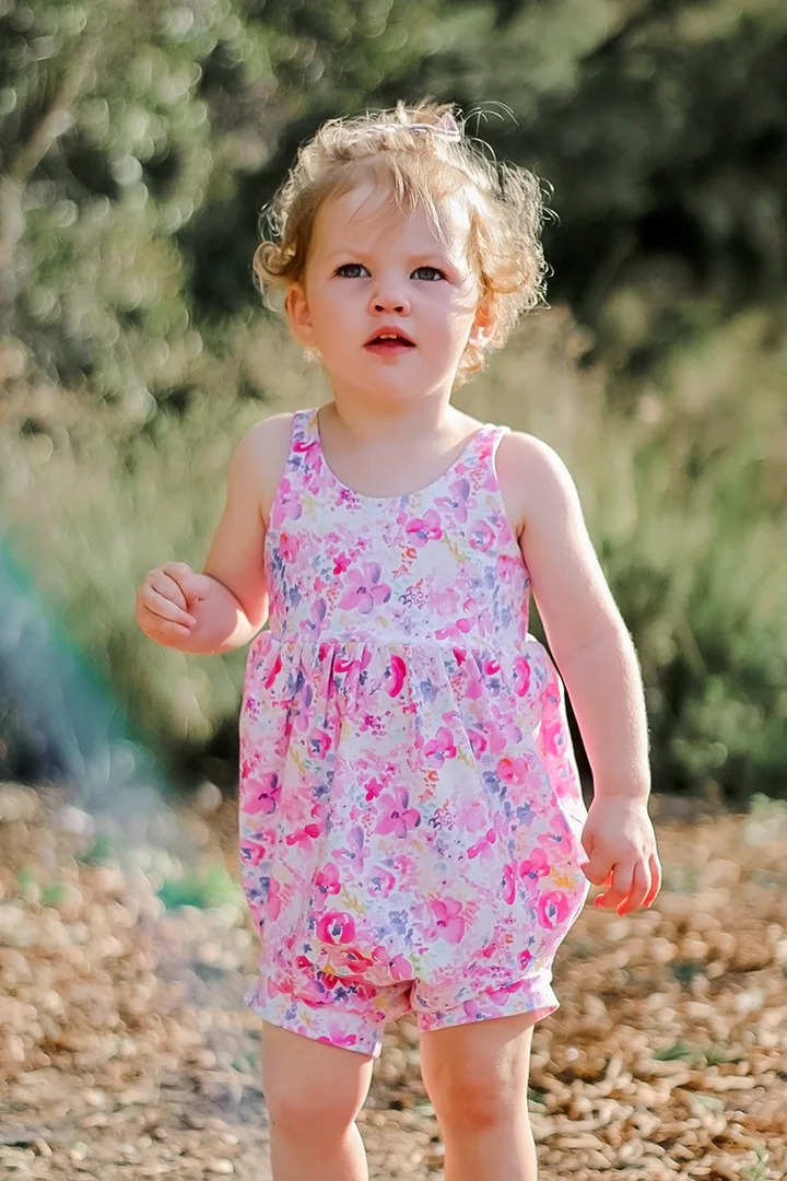 Preorder Baby Girl Infant Sleeveless Flower Romper ( Moq 5 )