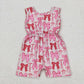 Sibling Baby Girls Kids Sleeveless Flowers Bows Shorts Jumpsuits Summer Clothes RTS