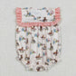 Sibling Baby Girls Kids Flower Horses Romper Dress Set Summer Clothes RTS