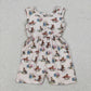 Sibling Baby Girls Kids Sleeveless Flowers Bows Shorts Jumpsuits Summer Clothes RTS