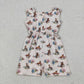 Sibling Baby Girls Kids Sleeveless Flowers Bows Shorts Jumpsuits Summer Clothes RTS