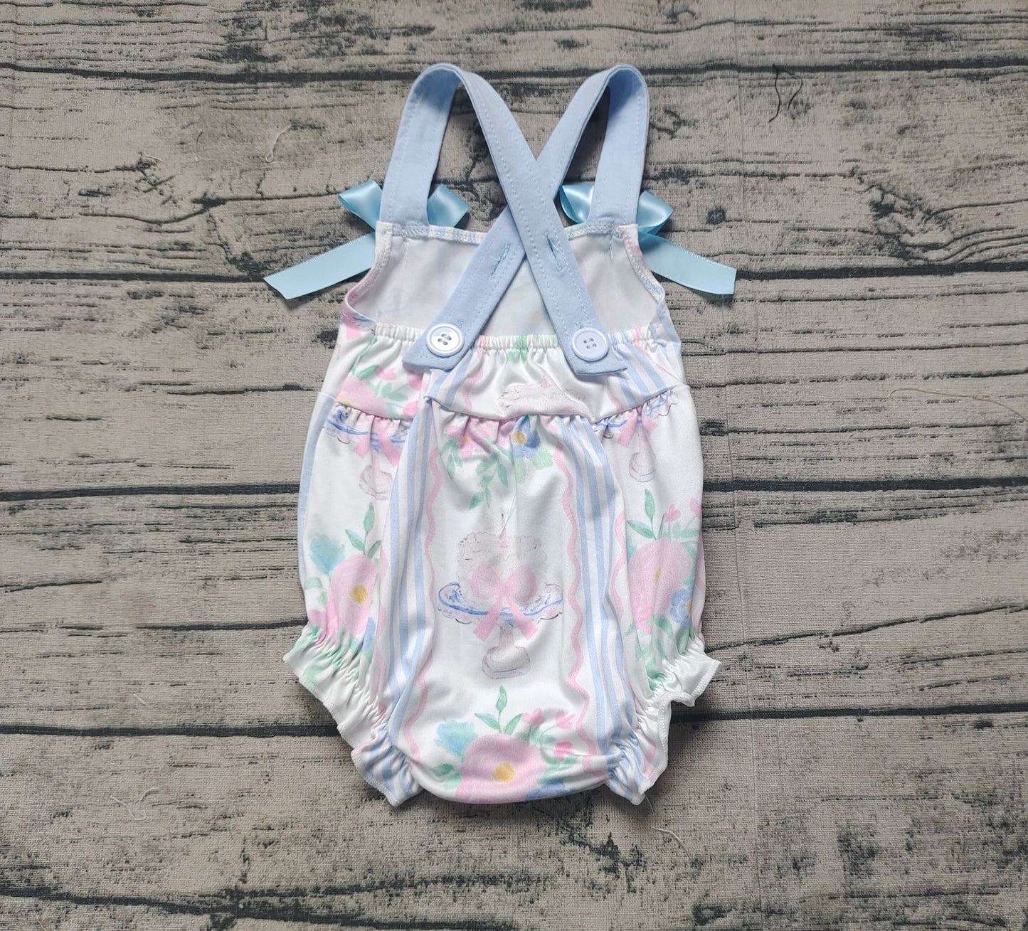 Preorder Baby Girl Infant Straps Flower Cake Birthday Bubble Romper ( No moq  )