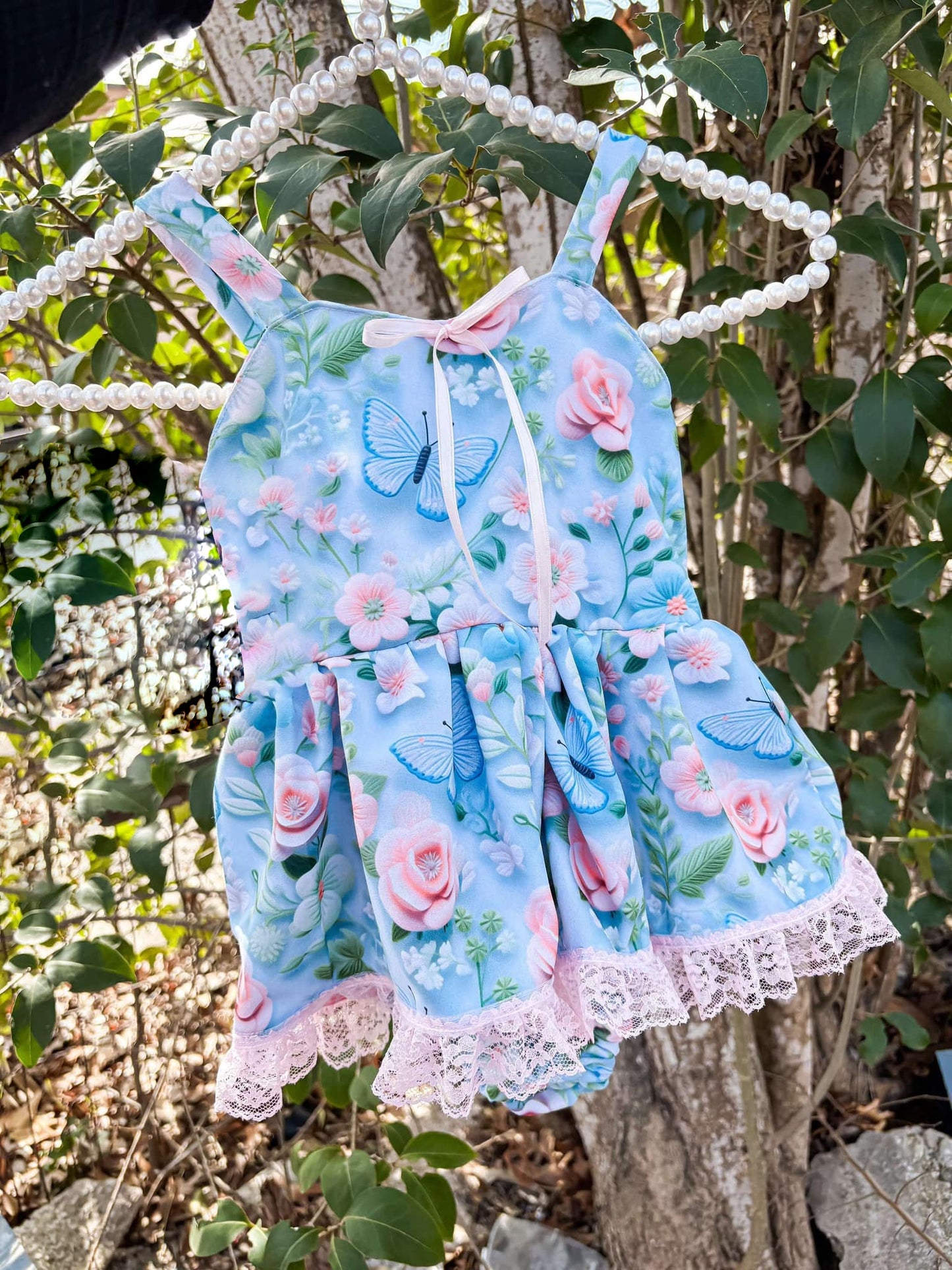 Preorder Baby Girl Infant Straps Flower Butterfly Bummie Romper ( Moq 5 )