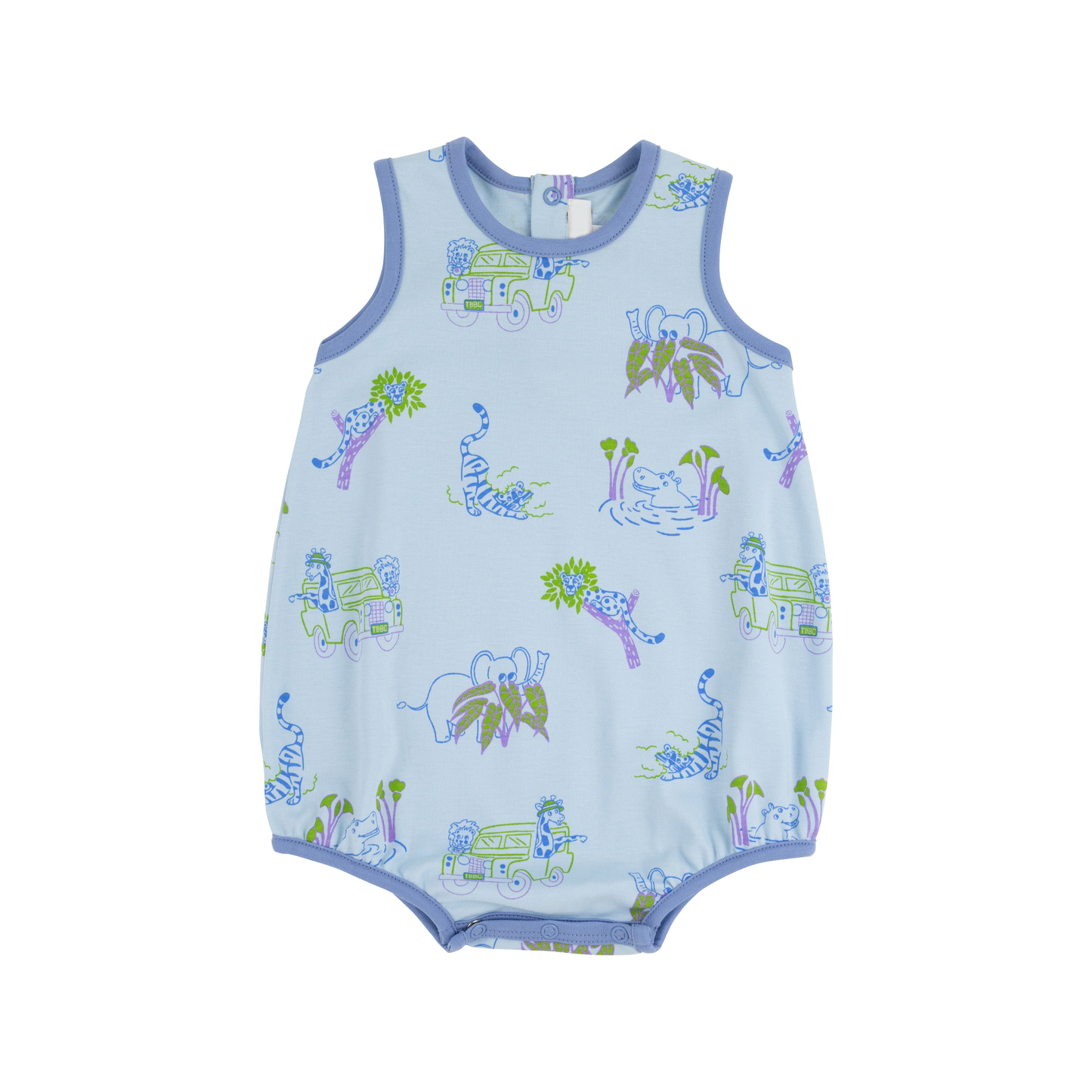 Preorder Baby Boy Infant Sleeveless Animals Bubble Romper ( Moq 5 )
