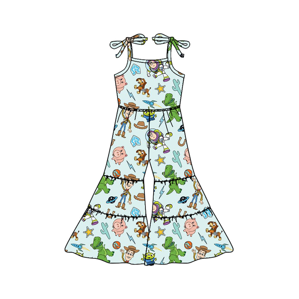 Preorder Baby Girl Straps Green Toys Bell Pants Jumpsuit ( Moq 5 )