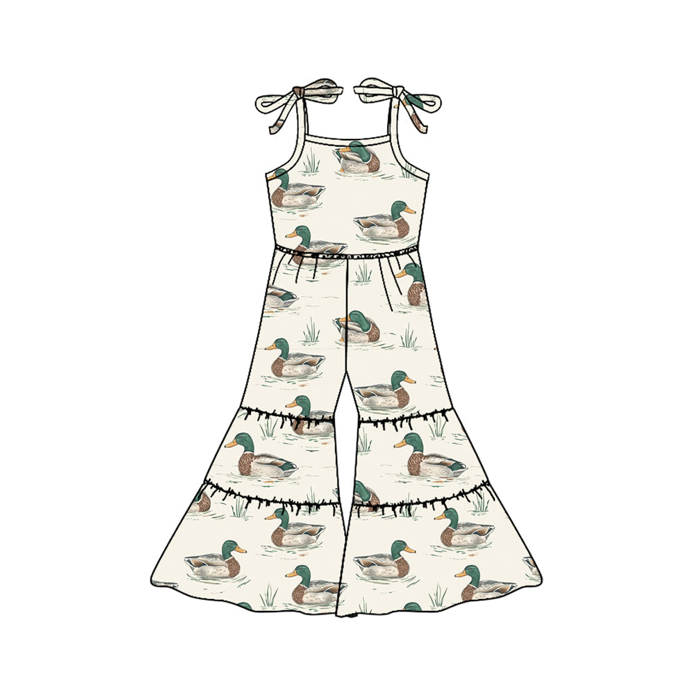 Preorder Baby Girl Straps Ducks Bell Pants Jumpsuit ( Moq 5 )