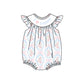 Preorder Baby Girl Infant Short Sleeves Embroidery I LOVE DADDY  Bows Flower Bubble Romper ( No moq )