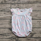 Preorder Baby Girl Infant Short Sleeves Embroidery I LOVE DADDY  Bows Flower Bubble Romper ( No moq )