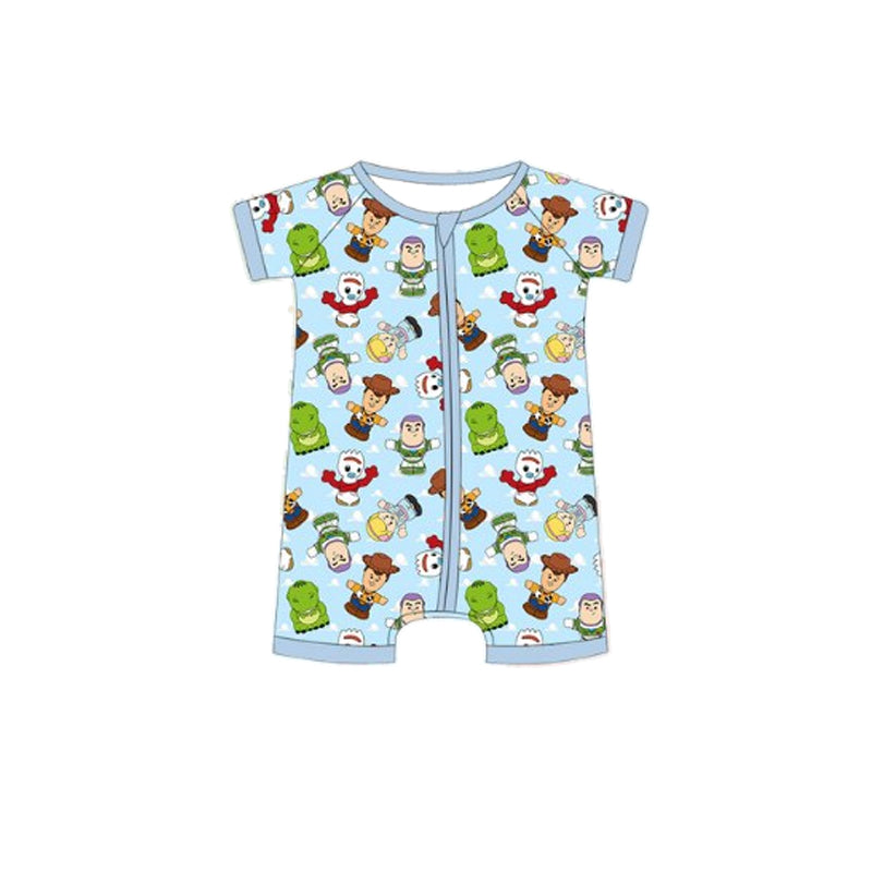 Preorder Baby Boy Infant Short Sleeves Toys Zipper Romper ( Moq 5 )