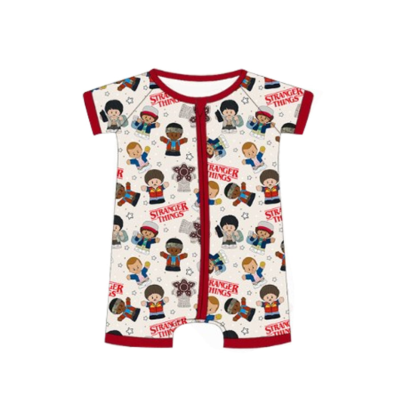 Preorder Baby Boy Infant Short Sleeves Zipper Romper ( Moq 5 )