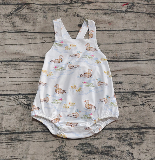 Preorder Baby Boy Sleeveless Ducks Bubble Summer Romper（ No moq ）
