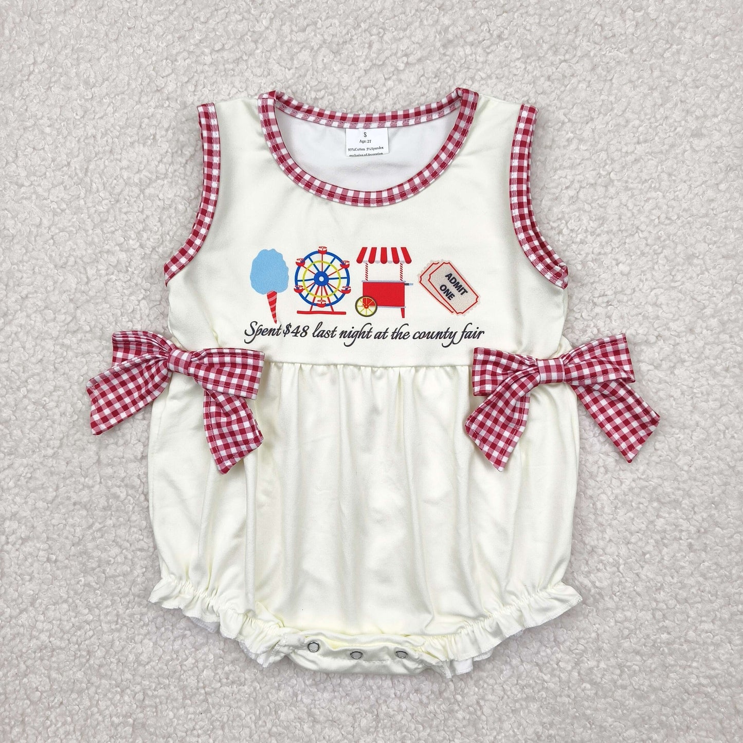 Sibling Baby Boys Girls Toddler Bows Fair Romper Set Summer Clothes RTS