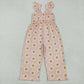 Baby Girl Short Sleeves Leopard Flower Pants Sibling Jumpsuit Clothes RTS