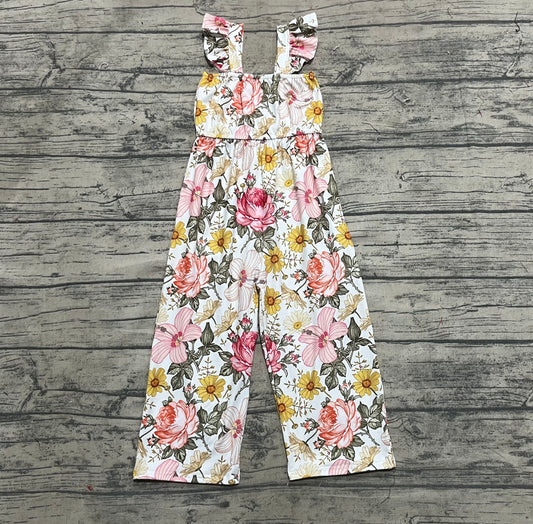 Preorder Baby Girl Short Sleeves Pants Flower Jumpsuit ( No moq )