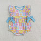 Sibling Baby Girl Toddler Flower Plaid Sibling Summer Romper Outfit Clothes RTS