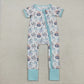 Sibling Baby Girls Kids Pumpkins Bows Shirt Bell Pants Fall Set Zipper Romper Clothes RTS