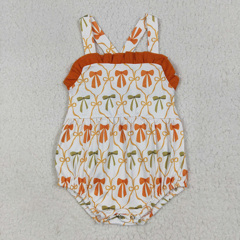 Baby Girl Toddler Stripes Bows Sibling Romper Pockets Dress Set Fall Clothes RTS