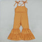 Girls Kids Toddler Straps Ribbed Bell Pants Sibling Jumpsuit Clothes RTS