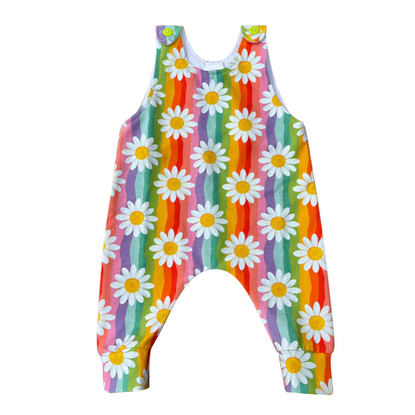 ( Moq 5 ) Preorder Baby Girls Sleeveless Flower Stripes Romper