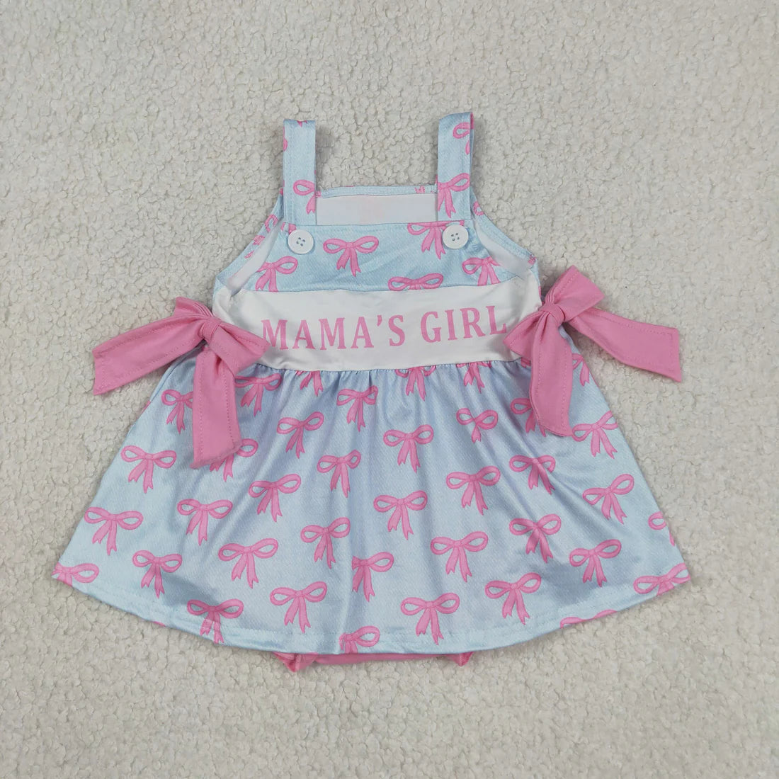 Sibling Baby Kids Straps Mama's Girls Bows Ruffle Dress Romper Summer Clothes RTS
