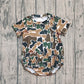 Baby Boys Infant Short Sleeves Brown Camo Bubble Romper RTS