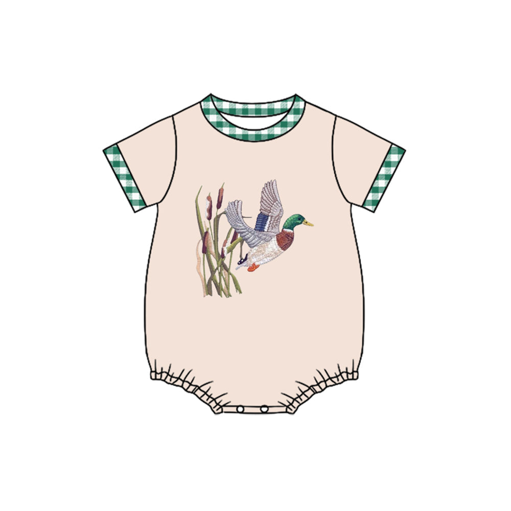 ( Moq 5 ) Preorder Baby Boys Short Sleeves Ducks Bubble Romper
