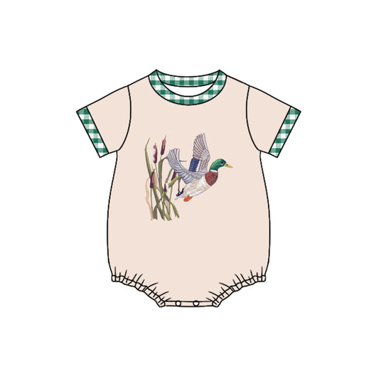 ( Moq 5 ) Preorder Baby Boys Short Sleeves Ducks Bubble Romper