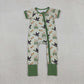 Sibling Baby Boys Kids Short Sleeves Ducks Hunting Green Zipper Romper Set Pajamas Clothes RTS