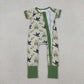 Sibling Baby Boys Kids Short Sleeves Ducks Hats Camo Hunting Two-way Zipper Romper