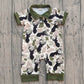 Baby Boys Short Sleeves Deer Camo Hunting Buttons Green Romper RTS