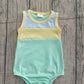 Baby Boys Kids Sleeveless Blue Yellow Green Bubble Summer Romper
