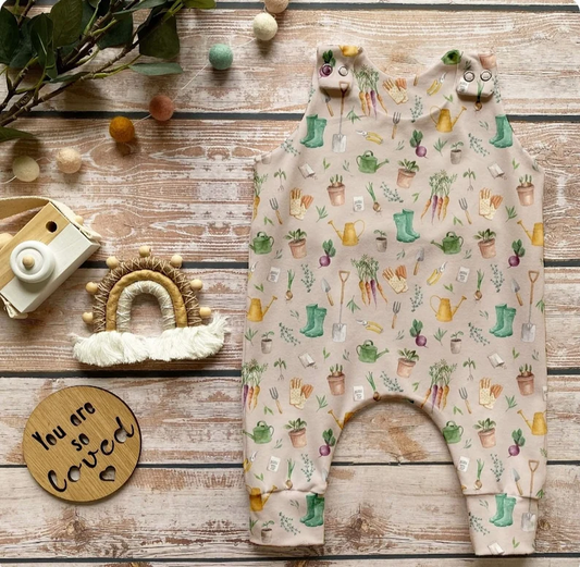 ( Moq 5 ) Preorder Baby Boys Kids Sleeveless Carrots Farm Romper