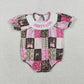 Sibling Baby Girls Kids Short Sleeves Embroidery Daddy's Girl Bubble Rompers Clothes RTS