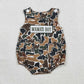 Sibling Baby Boys Girls Sleeveless Embroidery Mama's Daddy's Camo Rompers Clothes
