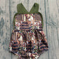 ( No moq ) Preorder Baby Boys Infant Sleeveless Hunting Deer Hats Camo Bubble Romper